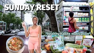 Thumbnail: PRODUCTIVE SUNDAY RESET VLOG | workout, grocery shopping + haul, cooking *healthy habits motivation*