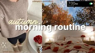 Thumbnail: 7AM FALL MORNING ROUTINE! wfh, pumpkin pancakes, small biz story