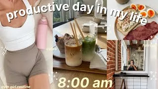 Thumbnail: 8AM PRODUCTIVE DAY IN MY LIFE! gym routine, high protein breakfast, & downtown activities