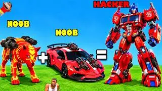 Thumbnail: CHOP Became Transformers Optimus Prime to SAVE THE CITY from Megatron | NOOB vs PRO vs HACKER