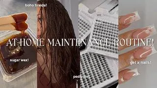Thumbnail: come do ALL my beauty maintenance with me AT HOME 🌞 boho braids, gel x, waxing, lashes! *SAVING $$$*