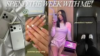 Thumbnail: let's hangout for the week🌸 realistic & productive days, *chatty vlog*, trying new workouts, etc!