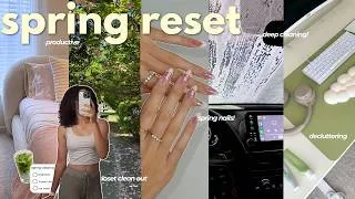 Thumbnail: SPRING RESET🌷 deep cleaning & decluttering, spring nails, closet clean out, car refresh, & more!