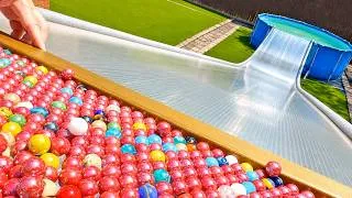Thumbnail: Balloon Stretch! Will it Burst! Mega Slide Water Balloon Marble Run ASMR Compilation!