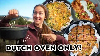 Thumbnail: ONLY A DUTCH OVEN! 3 Delicious Dutch Oven Camping Meals in a Day