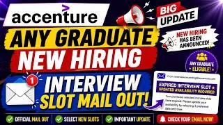 Thumbnail: 🚨 Accenture Any Graduate New Hiring Out | Interview Slot Mail Released | Latest Official Update 2026