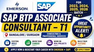 Thumbnail: 🎯 YouTube Title🔥 SAP & Emerson Off Campus Hiring | SAP BTP Associate Consultant | Batch 2023 to 2026