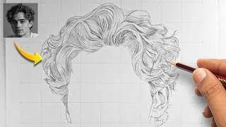 Thumbnail: Realtime Full Process - Messy Hair Outline Drawing
