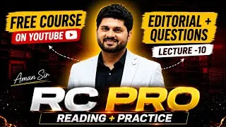 Thumbnail: RC|CLOZE TEST|PARAJUMBLES|Aman sir paid batch|Free course of English|Reading comprehension|Editorial