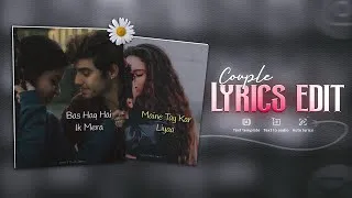 Thumbnail: Most Viral Couple Lyrics Edit | Aesthetic Couples Lyrics Video Editing In Capcut 🌸