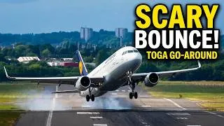 Thumbnail: Scarry Moment : TOGA : Lufthansa A320 Bounces off the runway to go around at BHX on 19.06.2026