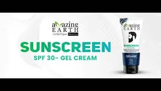 Thumbnail: AMAzing EARTH Sunscreen for Men 100gm SPF 30 Gel Cream Certified Organic with Zinc Oxide