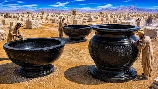 Thumbnail: Natural Black Stone Turned Into Beautiful Garden Planters