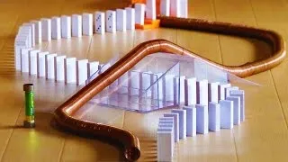 Thumbnail: Domino vs Simplest Electromagnetic Train