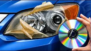 Thumbnail: 😱 Why Didn't I Know This Sooner? Restore Old Headlights to Crystal Clear Using a CD!