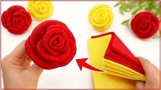Thumbnail: 🌹 SUPER EASY! Rose from one paper napkin