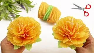 Thumbnail: 🥰 Rose Flower from Cupcake Liners 🌹 Flowers for decoration