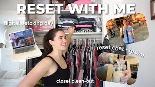 Thumbnail: RESET WITH ME  *satisfying* (cleaning out my closet, digital detox, reset goals, date night)