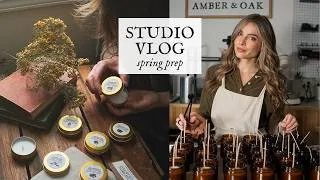 Thumbnail: Cozy Small Business Vlog - Pouring Candles & Preparing My Spring Collection 🕯️🌿