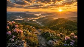 Thumbnail: Peaceful Meditation and Yoga Music ☀️ Mountain Sunrise for Relaxation, Stress Relief & Inner Peace