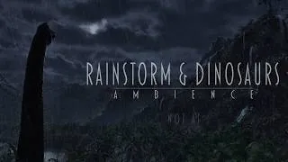 Thumbnail: Thunderstorm Sounds & Dinosaurs | Rain Sounds For Sleeping | Ambience 8 Hours | 4K