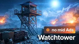 Thumbnail: Distant War Ambience | Artillery & Explosions for Sleeping | Night Watch Outpost