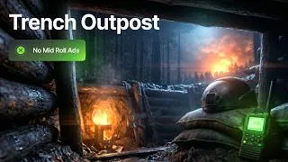 Thumbnail: Distant War Ambience: Night Outpost | Radio Chatter, Artillery & Rain | War Sounds for Sleep