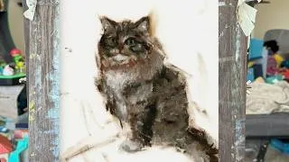 Thumbnail: Cat Painting Timelapse to Lofi Beats