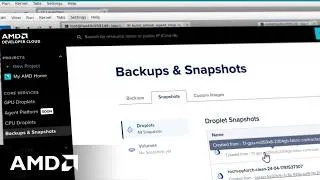 Thumbnail: AMD Developer Cloud Feature: Snapshots