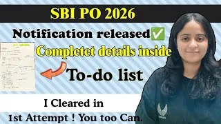 Thumbnail: 🔥SBI PO 2026 COMPLETE Details| Preparation Strategy 2026| #sbipo #banking 