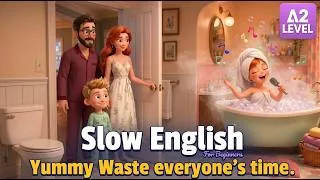 Thumbnail: Why This Family Needed A Bathroom Emergency Plan  | Easy English Listening Story (A2 Level)