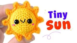 Thumbnail: Crochet a Tiny Sun ☀️ Step-by-Step Mini Amigurumi for Beginners (No Sew)