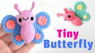 Thumbnail: Crochet a Tiny Butterfly 🦋 Step-by-Step Amigurumi for Beginners (Easy Keychain Idea!)