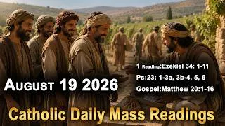 Thumbnail: Catholic Daily Mass Readings | Wednesday August 19 2026 | Readings for Today | Matthew 20:1-16