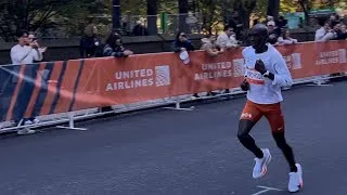 Thumbnail: TCS New York City Marathon 2025 . Eliud Kipchoge - finish -  2:14:36 .  #eliudkipchoge2025