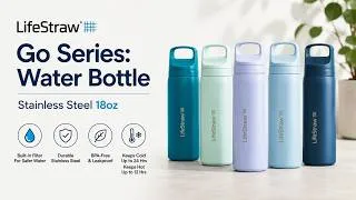 Thumbnail: LifeStraw Go Series — Water Bottle Stainless Steel Bottle, 18oz | Best  Water Bottle Stainless Steel