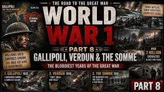 Thumbnail: 🌍 𝗪𝗼𝗿𝗹𝗱 𝗪𝗮𝗿 𝟭 𝗘𝘅𝗽𝗹𝗮𝗶𝗻𝗲𝗱 (𝗣𝗮𝗿𝘁 𝟴): 𝗚𝗮𝗹𝗹𝗶𝗽𝗼𝗹𝗶, 𝗩𝗲𝗿𝗱𝘂𝗻 & 𝗧𝗵𝗲 𝗦𝗼𝗺𝗺𝗲 | 𝗧𝗵𝗲 𝗕𝗹𝗼𝗼𝗱𝗶𝗲𝘀𝘁 𝗕𝗮𝘁𝘁𝗹𝗲𝘀 ⚔️ #ww1