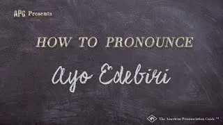 Thumbnail: How to Pronounce Ayo Edebiri (According to AYO EDEBIRI!)