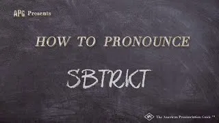 Thumbnail: How to Pronounce SBTRKT (Real Life Examples!)