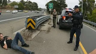 Thumbnail: Man Pulls Scissors on Police During Freeway Stop