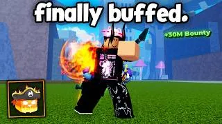 Thumbnail: I Fully Mastered *BUFFED* FLAME Fruit.. IT'S OVERPOWERED! (Blox Fruits)