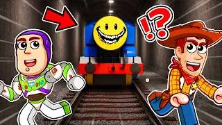 Thumbnail: Buzz Lightyear & Sheriff Woody ESCAPE From HORROR THOMAS.EXE - ROBLOX TUNNEL!