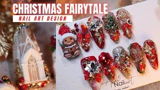 Thumbnail: “Christmas Fairytale Nail Designs ✨🎄”