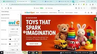 Thumbnail: logo, menu, scrolling bar, footer