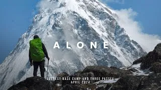 Thumbnail: 11 Days Solo Across the Himalayas – 160 km / 100 mi | Three Passes & EBC (Silent Hiking Vlog)