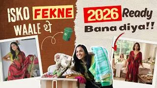 Thumbnail: Outdated Sarees Ko Fekne Hi Waale The… Phir Ye Kar Diya! 👀2026 Ka Fashion Bana Diya! 🔥USA, London
