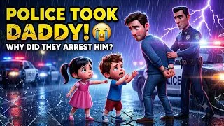 Thumbnail: Daddy Was Arrested! 😱 | Mystery Family Story | Slow English Story for Beginners (A1–A2)