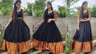 Thumbnail: lehenga cutting and stitching తెలుగు లో | Lehanga cutting stitching in telugu | amma nerpina kala