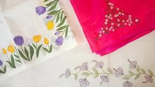 Thumbnail: Hand Embroidery And Hand Painted Sarees | Customised Embroidered Sarees