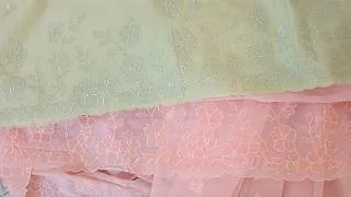 Thumbnail: Applique Work Chanderi Sarees | Semi Party Wear Sarees in Your Budget